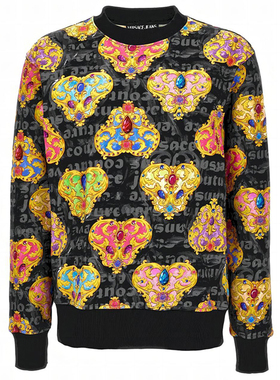 Versace/范思哲VJ 男士奢潮印花时尚休闲圆领卫衣 76GAI3R0 FS149