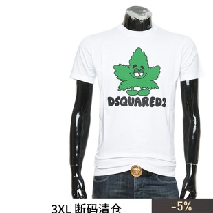 纯棉短袖 圆领T恤S71GD1279 D2次方卡通印花男士 DSQUARED2 S23009