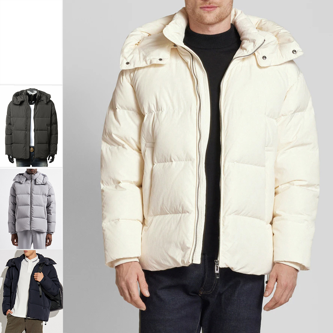 阿玛尼男士连帽羽绒服