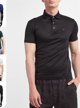 Armani/阿玛尼EA 男士网球穿搭鹰标丝光棉短袖POLO衫8N1F98 1JUVZ