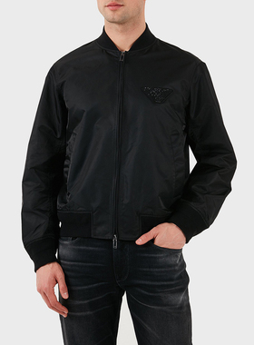 Armani/阿玛尼EA 男士烫钻鹰标时尚休闲夹克 EM001865 AF15344