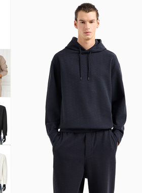 Armani/阿玛尼EA 男士时尚潮牌鹰标连帽卫衣 EM001007 AF13700