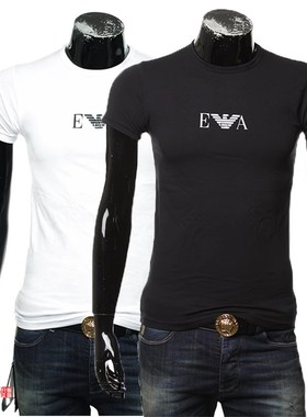 Armani/阿玛尼EA 男士时尚2件装修身圆领短袖T恤 111267 CC715