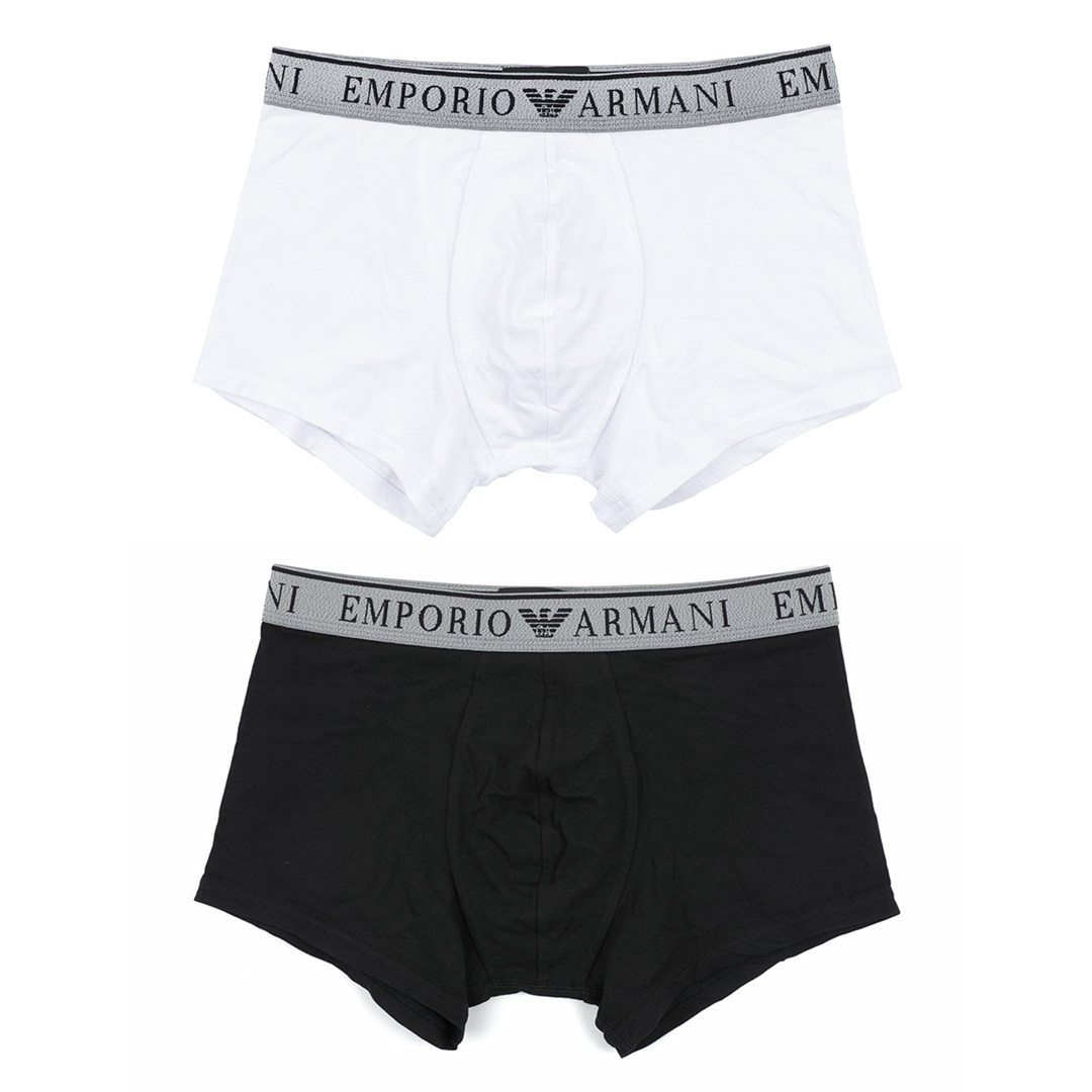 Armani/阿玛尼EA 男士鹰标2件装时尚舒适四角内裤 111769 4F720