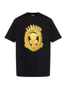 Versace/范思哲 男士奢华金标美杜莎圆领短袖T恤 1013302 1A15870
