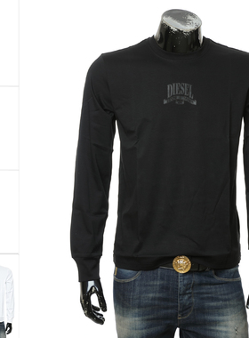 Diesel迪赛 男士时尚休闲上衣潮牌打底纯棉长袖T恤 A15470 0SKAF