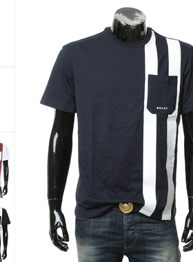 Bally/巴利海外直邮 男士时尚休闲圆领短袖T恤 MOU07M 7S319