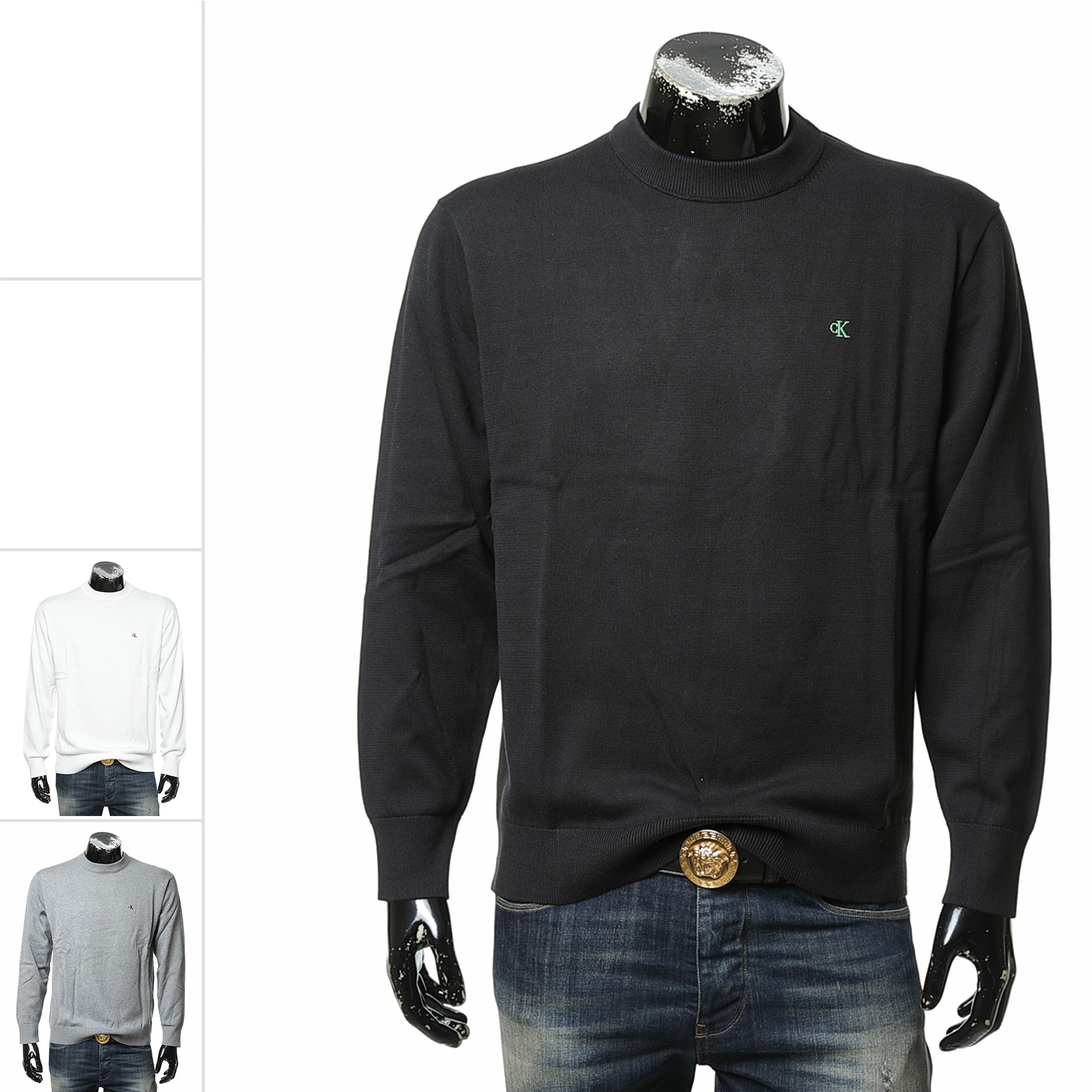 CK男士圆领保暖针织衫