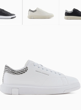 Armani/阿玛尼AX 男士时尚简约低帮休闲小白鞋 XUX123 XV761