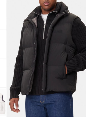 Armani/阿玛尼AX 男士时尚保暖羽绒服背心外套 XM001100 AF16340