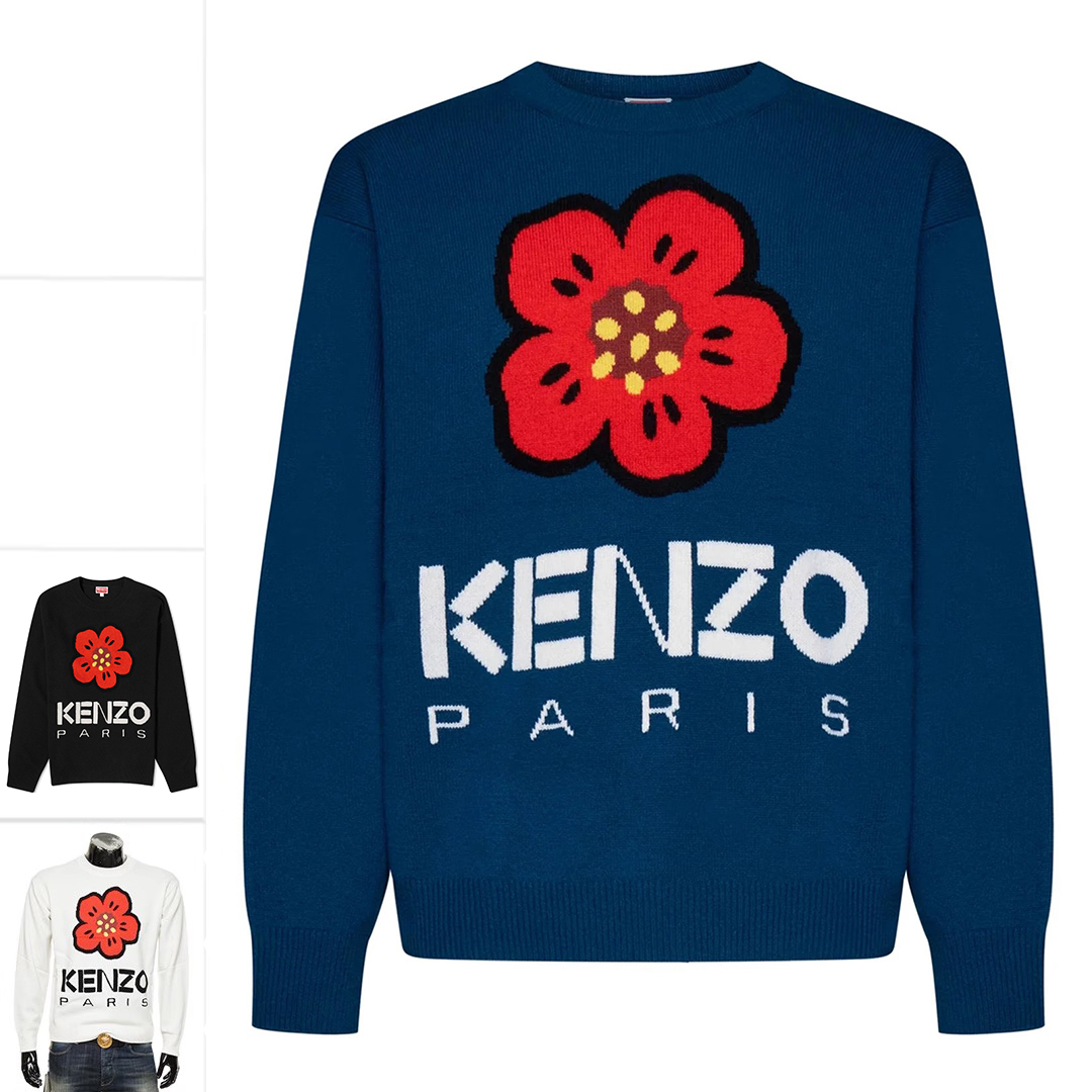 KENZO高田贤三男士纯羊毛毛衣