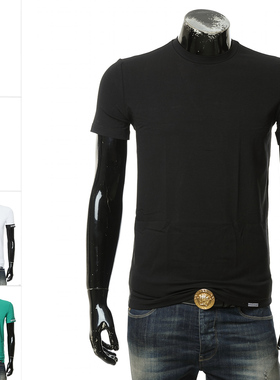 DSQUARED2 D2次方 男士修身弹力时尚休闲圆领短袖T恤 D9M3S5460