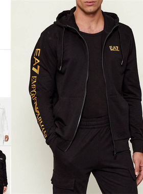 Armani/阿玛尼EA7 男士鹰标连帽时尚开衫卫衣 7M000568 AF13512