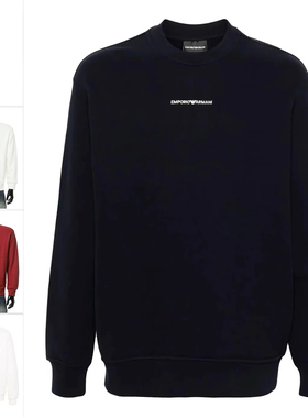 Armani/阿玛尼EA 男士时尚潮流刺绣鹰标圆领卫衣 3D1MEC 1JODZ