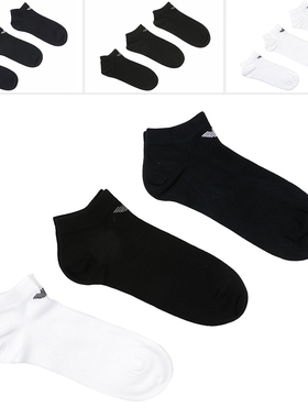 Armani/阿玛尼EA 男士时尚鹰标3双装短筒袜子 EM000550 AF14446