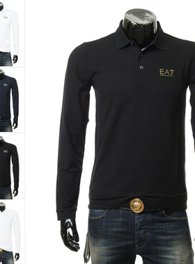Armani/阿玛尼EA7 海外直邮男士修身简约长袖POLO衫8NPF05 PJM5Z