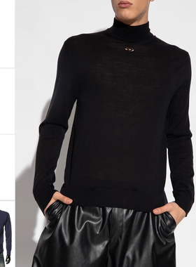 Diesel迪赛 男士潮牌3D镂空羊毛保暖打底衫高领毛衣A12445 0CHAU