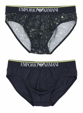 Armani/阿玛尼EA 男士鹰标2件装时尚舒适三角内裤 111733 4F596
