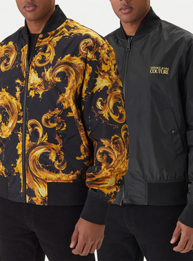 Versace/范思哲VJ 男士奢潮巴洛克印花2面穿夹克 80GAS4D7 CQ25D