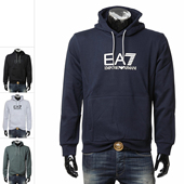 阿玛尼EA7 男士 加厚保暖鹰标连帽卫衣 Armani 7M000240 AF10377