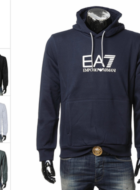 Armani/阿玛尼EA7 男士加厚保暖鹰标连帽卫衣 7M000240 AF10377