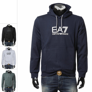 Armani/阿玛尼EA7 男士加厚保暖鹰标连帽卫衣 7M000240 AF10377