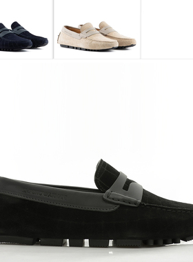 Armani/阿玛尼EA 男士时尚翻毛皮一脚蹬低帮休闲鞋 X4B148 XN883