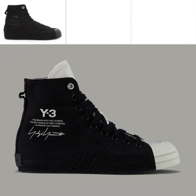 Y-3男士潮牌帆布高帮休闲鞋