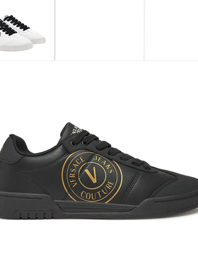 Versace/范思哲VJ 男士潮牌真皮低帮板鞋休闲鞋 77YA3SD1 ZP347