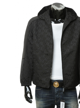 Armani/阿玛尼AX 男士潮牌字母印花连帽外套夹克 6DZBL1 ZN5YZ