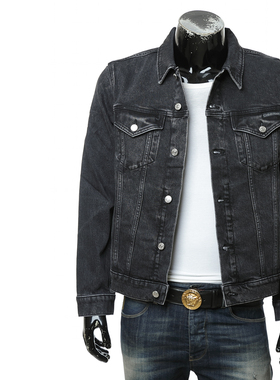 Calvin Klein Jeans CK 男士修身做旧水洗牛仔夹克外套J30J326838