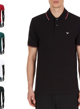 Armani/阿玛尼EA 正品 鹰标 男修身弹力短袖polo衫 8N1FB4 1JPTZ