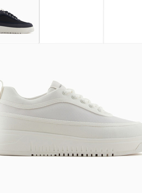 Armani/阿玛尼EA 男士厚底增高小白鞋低帮休闲鞋 X4X687 XR327