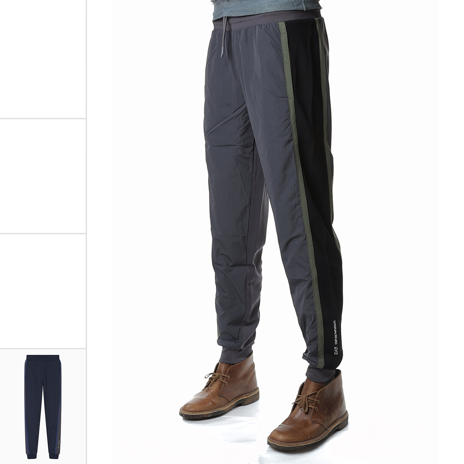 阿玛尼男士潮拼色长裤休闲裤