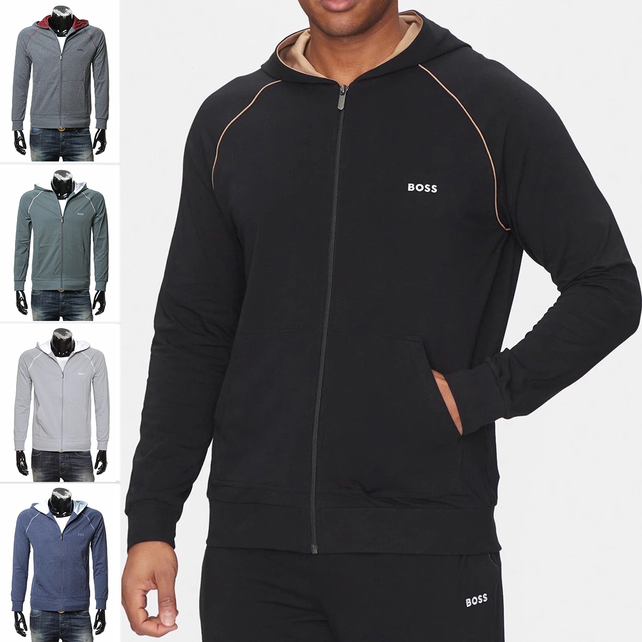 HugoBoss男士休闲开衫卫衣