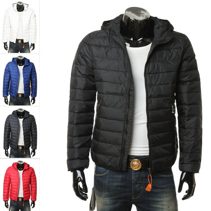 Armani/阿玛尼EA7 男士时尚休闲连帽保暖外套羽绒服 6HPB16 PN22Z