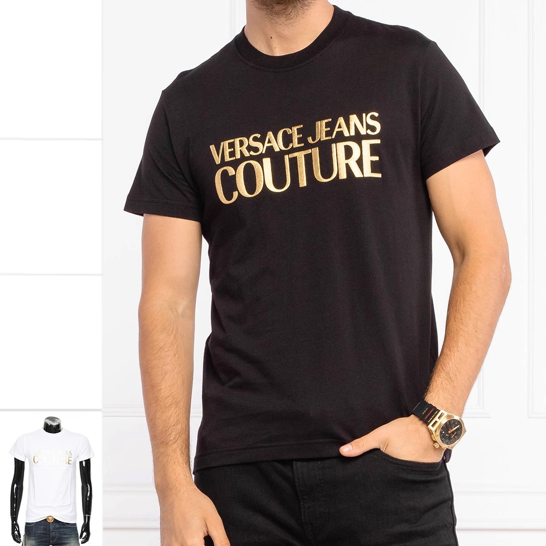 范思哲男士烫金短袖T恤