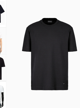 Armani/阿玛尼EA 男士鹰标针织时尚休闲短袖T恤 EM001289 AF10762