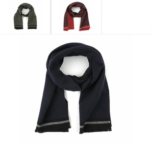 潮牌时尚 男士 经典 大牌纯羊毛保暖围巾 WO341 BALLY MOU0E6 巴利
