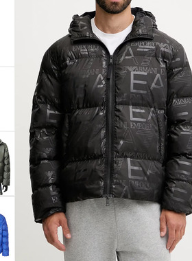 Armani/阿玛尼EA7 男士加厚保暖连帽棉夹克外套 7M000697 AF15969