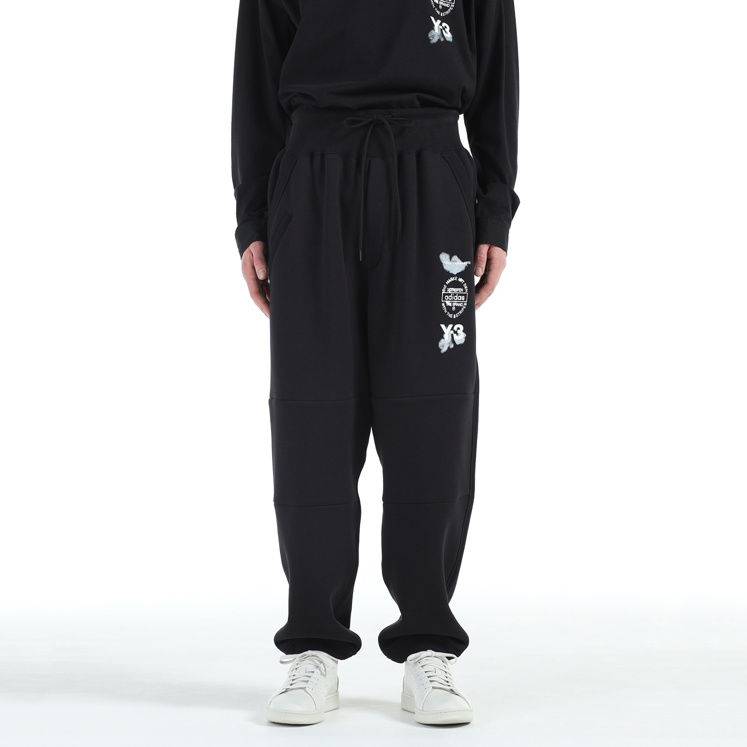 Y-3男士潮牌涂鸦LOGO长裤运动裤