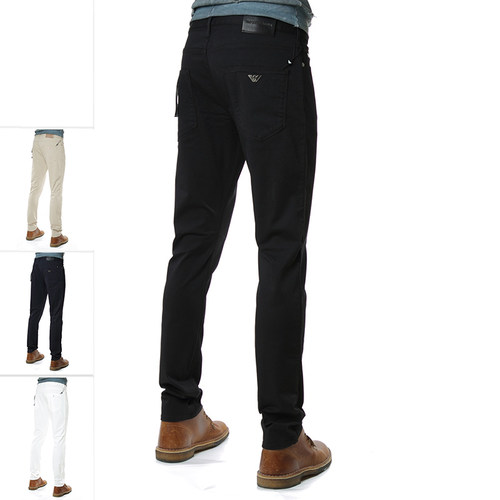 阿玛尼鹰标男士修身弹力长裤