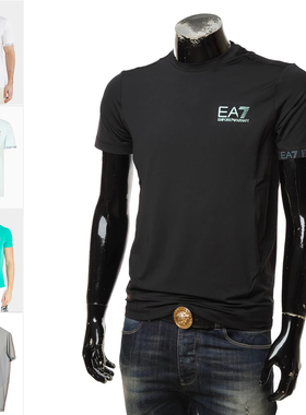 Armani/阿玛尼EA7 男士时尚休闲修身圆领短袖T恤 3DPT21 PJMEZ