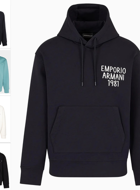 Armani/阿玛尼EA 正品 男士时尚潮牌连帽卫衣外套 3D1M72 1JHSZ