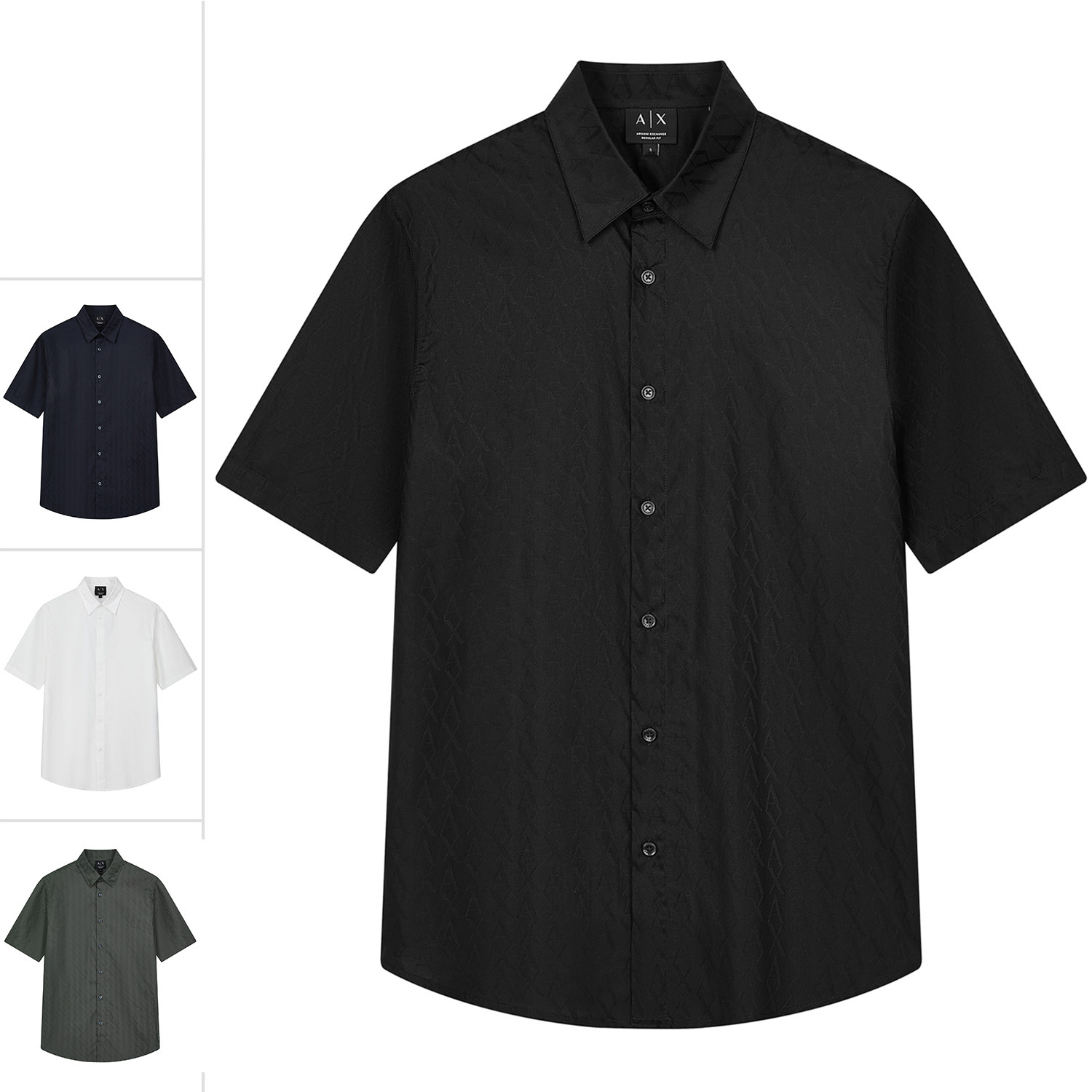 Armani/阿玛尼AX 男士潮牌时尚休闲短袖衬衫 XM001935 AF16631