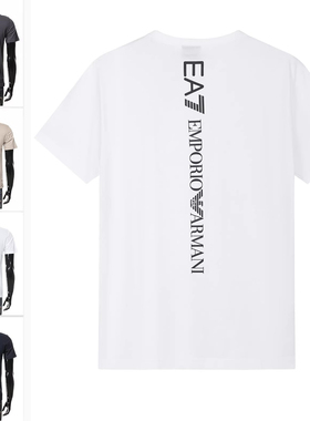 Armani/阿玛尼EA7 男士鹰标潮修身圆领短袖T恤 7M000567,AF10375