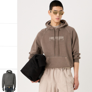 阿玛尼EA 3D1M87 男士 休闲连帽卫衣 1JOQZ 刺绣鹰标时尚 Armani