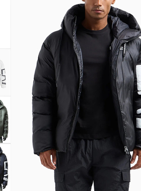 Armani/阿玛尼EA7 男士潮加厚连帽保暖夹克外套 6DPB19 PNGAZ