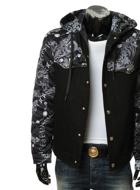 Versace/范思哲VJ 男士时尚潮牌印花保暖夹克外套 75GAS47M DT031