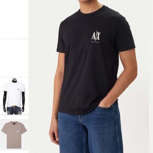 Armani/阿玛尼AX 男士时尚休闲圆领纯棉短袖T恤XM000365 AF12308